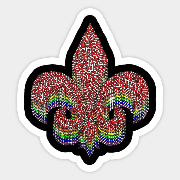 Fleur De Lis Sticker by NightserFineArts